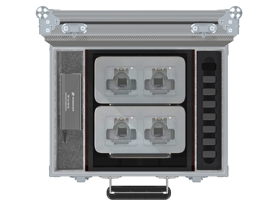 SANTOSOM MICROPHONE Flight case, Sennheirser 2 kit Battery CHG 70N-C + PSU