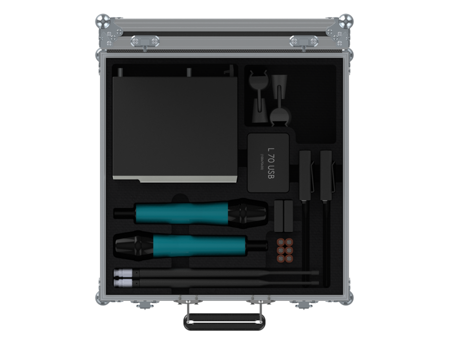 SANTOSOM MICROPHONE Flight case, Sennheiser EW-DX + Accessories