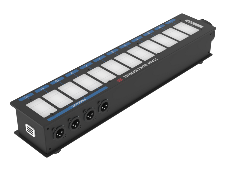 SANTOSOM Signal Distro Sub-Box LK37 - 12x XLR-F + 4x XLR-M (parallel)