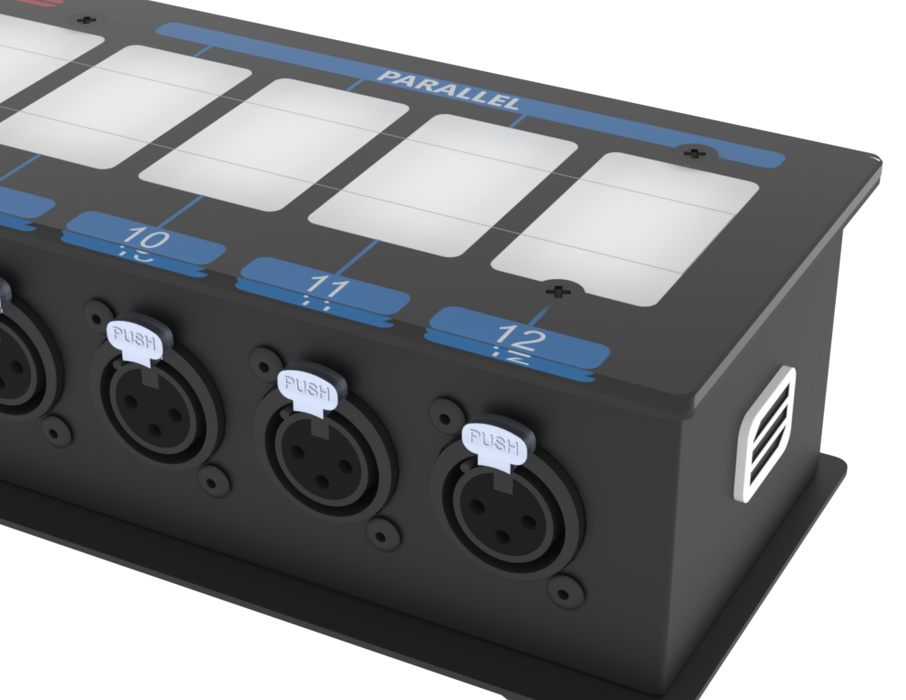 SANTOSOM Signal Distro Sub-Box LK37 - 12x XLR-F + 4x XLR-M (parallel)