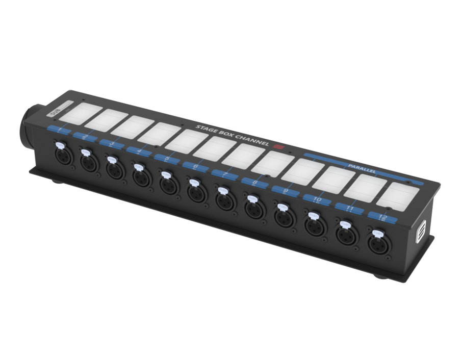 SANTOSOM Signal Distro Sub-Box LK37 - 12x XLR-F + 4x XLR-M (parallel)