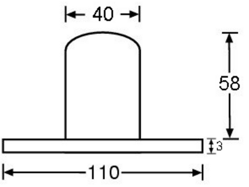 Adam Hall Hardware  Flange For LoudSpeaker Box 110x55 mm