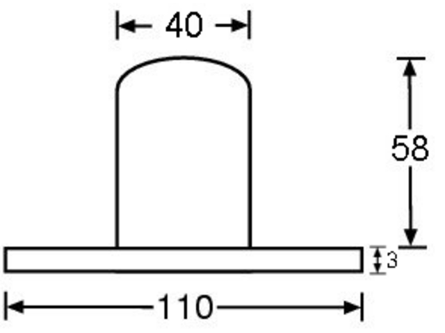 Adam Hall Hardware  Flange For LoudSpeaker Box 110x55 mm