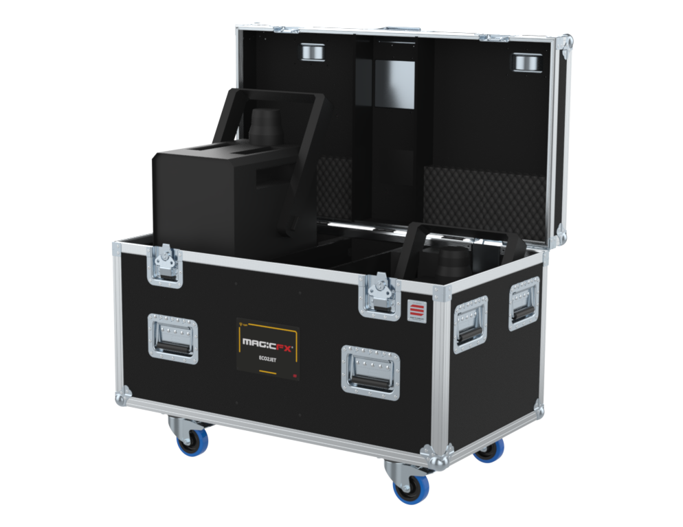 SANTOSOM Flight case, 2x Magic FX Eco2Jet