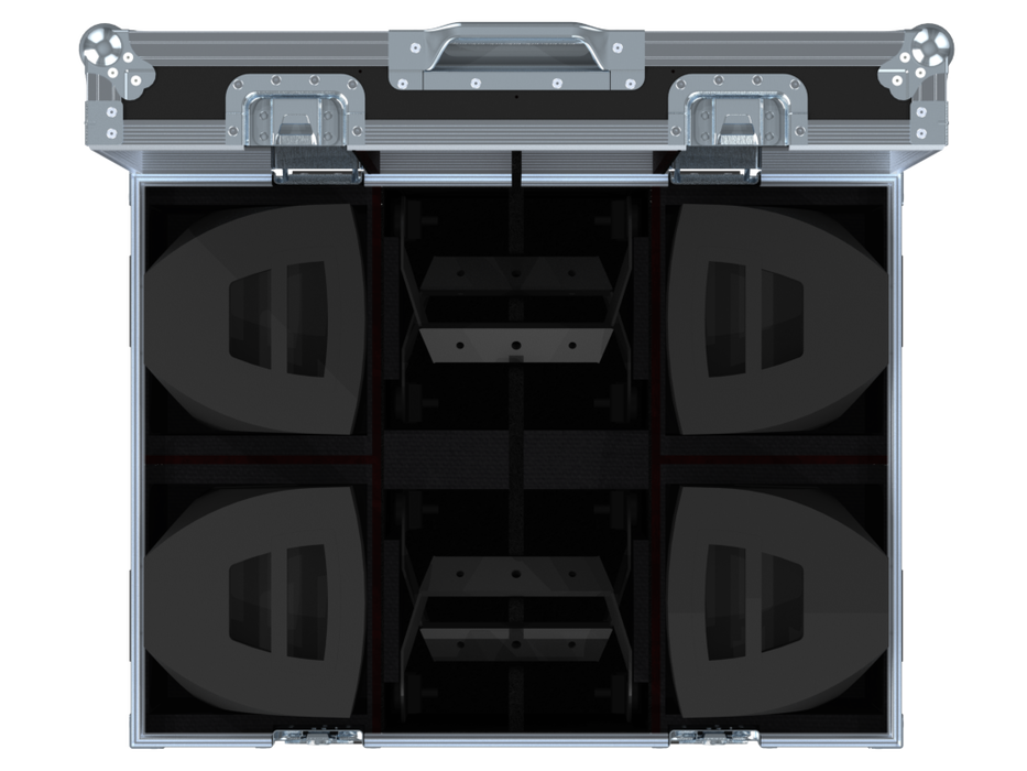 Santosom Cabinet Flight case PRO, 4x D&B E8+ Brakets Off