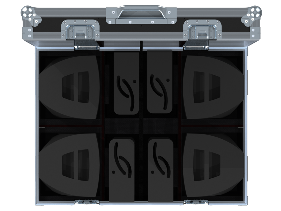 Santosom Cabinet Flight case PRO, 4x D&B E8+ Brakets Off
