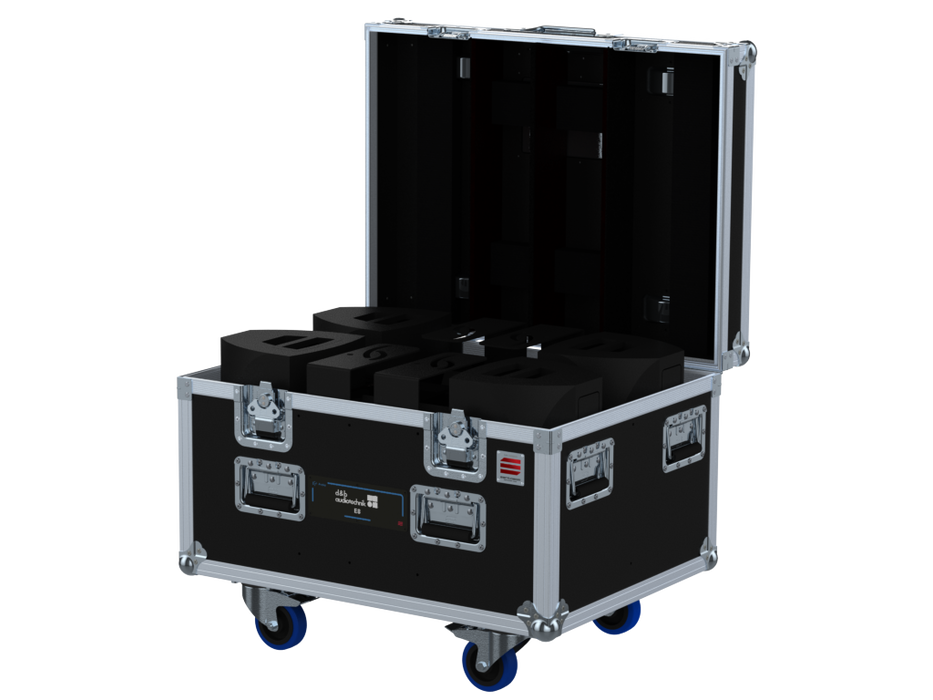 Santosom Cabinet Flight case PRO, 4x D&B E8+ Brakets Off