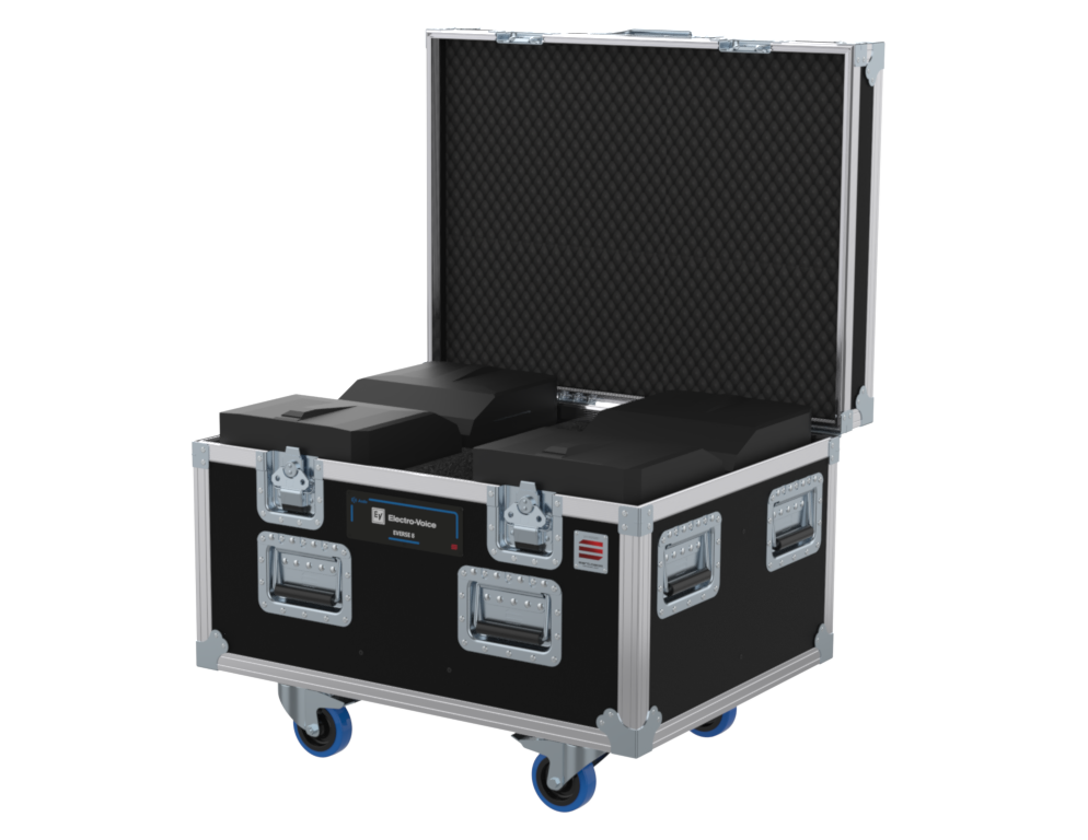 SANTOSOM POINT SOURCE Flight Case, 4x Electro Voice Everse 8