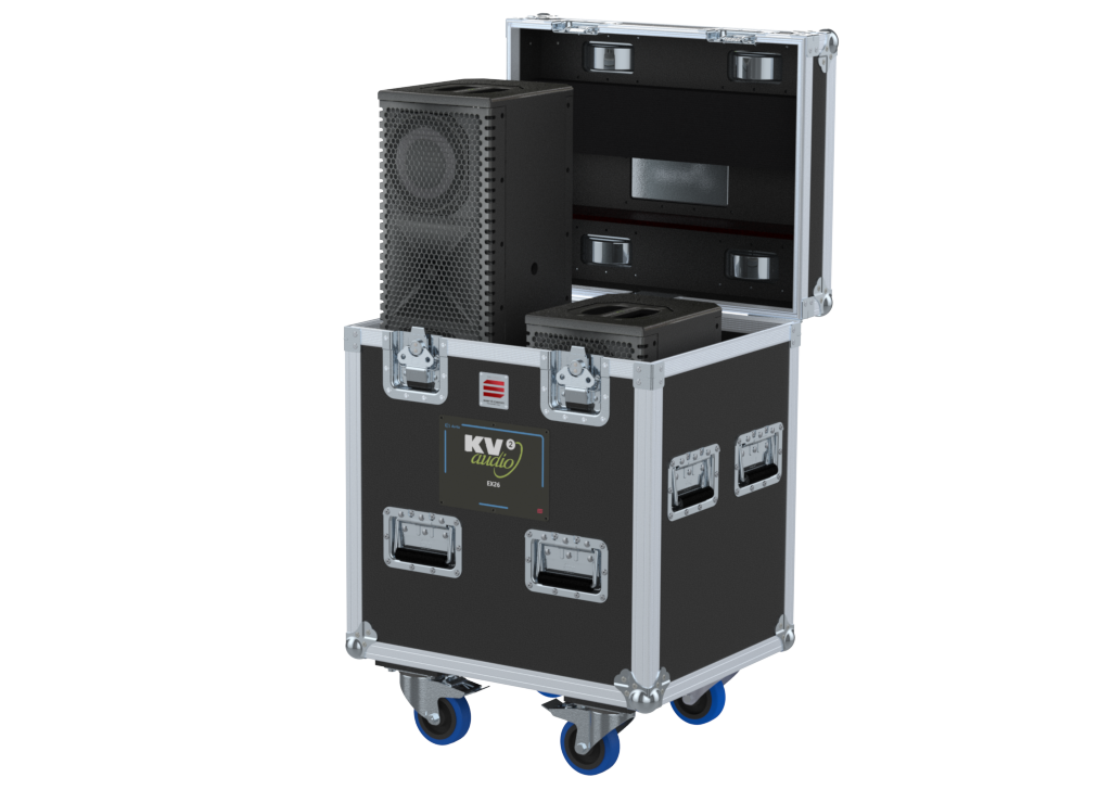 SANTOSOM Cabinet  Flight case PRO, 2x KV2 AUDIO EX26 (220x274x570)