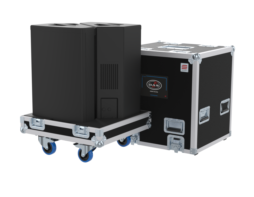 SANTOSOM POINT SOURCE Flight case, 2x DAS Audio EVENT M-210A