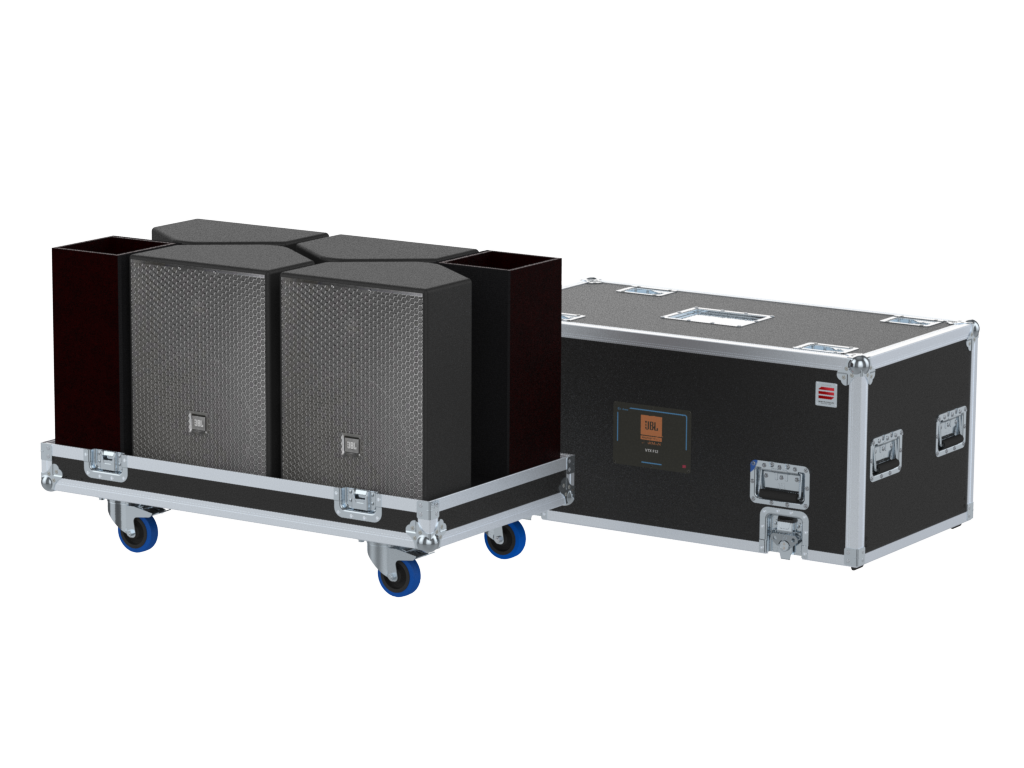 Santosom Cabinet Flight case PRO, 4x JBL VTX F12