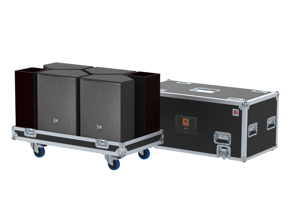 Santosom Cabinet Flight case PRO, 4x JBL VTX F12
