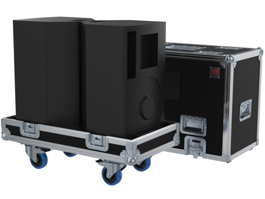 SANTOSOM POINT SOURCE Flight case, 2x Martin Audio X12