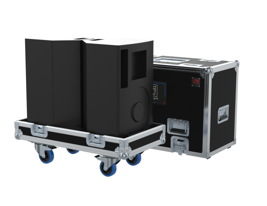 SANTOSOM POINT SOURCE Flight case, 2x Martin Audio X12