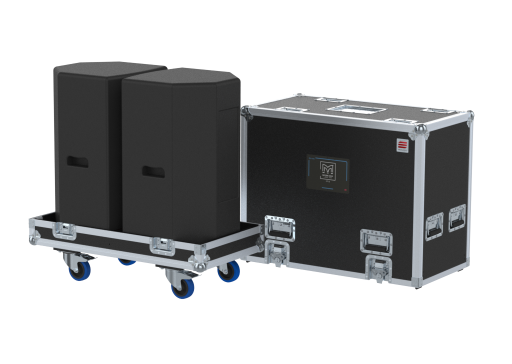 Santosom Cabinet Flight case PRO, 2x Martin Audio XP15