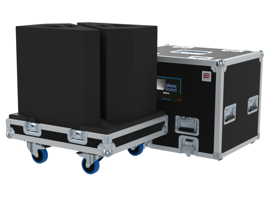 SANTOSOM POINT SOURCE Flight case, 2x Meyer Sound MJF210