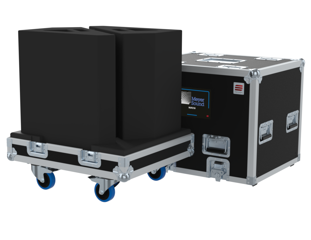SANTOSOM POINT SOURCE Flight case, 2x Meyer Sound MJF210