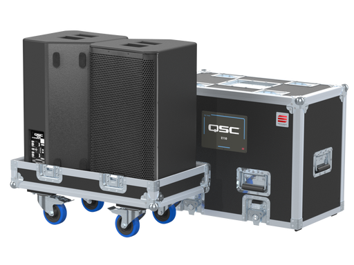 Santosom Cabinet Flight case, 2x QSC E110