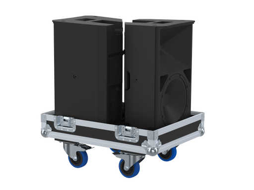 Santosom Cabinet Flight case STD, 2x QSC K10