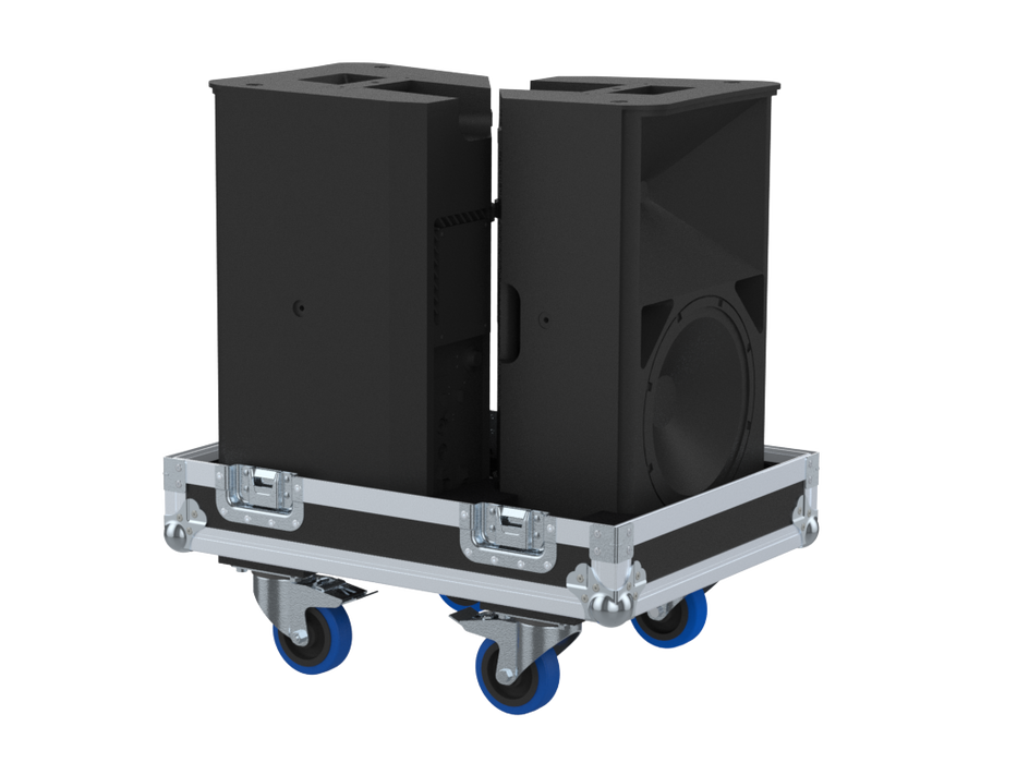 Santosom Cabinet Flight case STD, 2x QSC K10