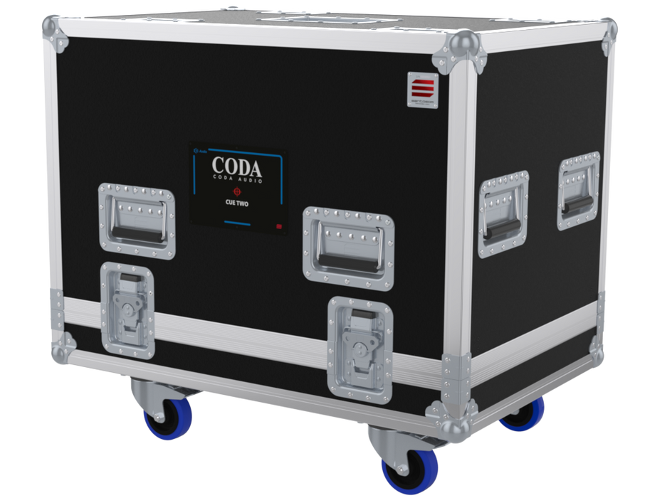 Santosom Cabinet Flight case PRO, 2x Coda Audio Cue Two