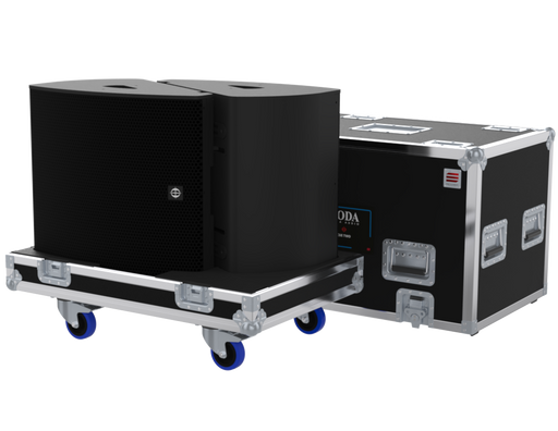 Santosom Cabinet Flight case PRO, 2x Coda Audio Cue Two
