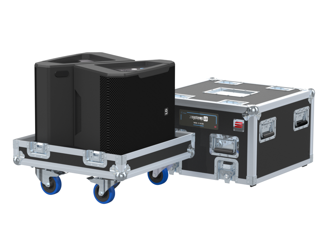 Santosom Monitor Flight Case, 2x LD Systems MON 12 A G3