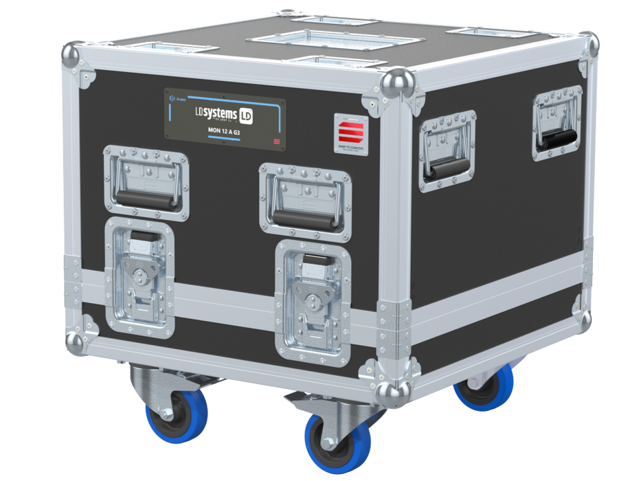 Santosom Monitor Flight Case, 2x LD Systems MON 12 A G3