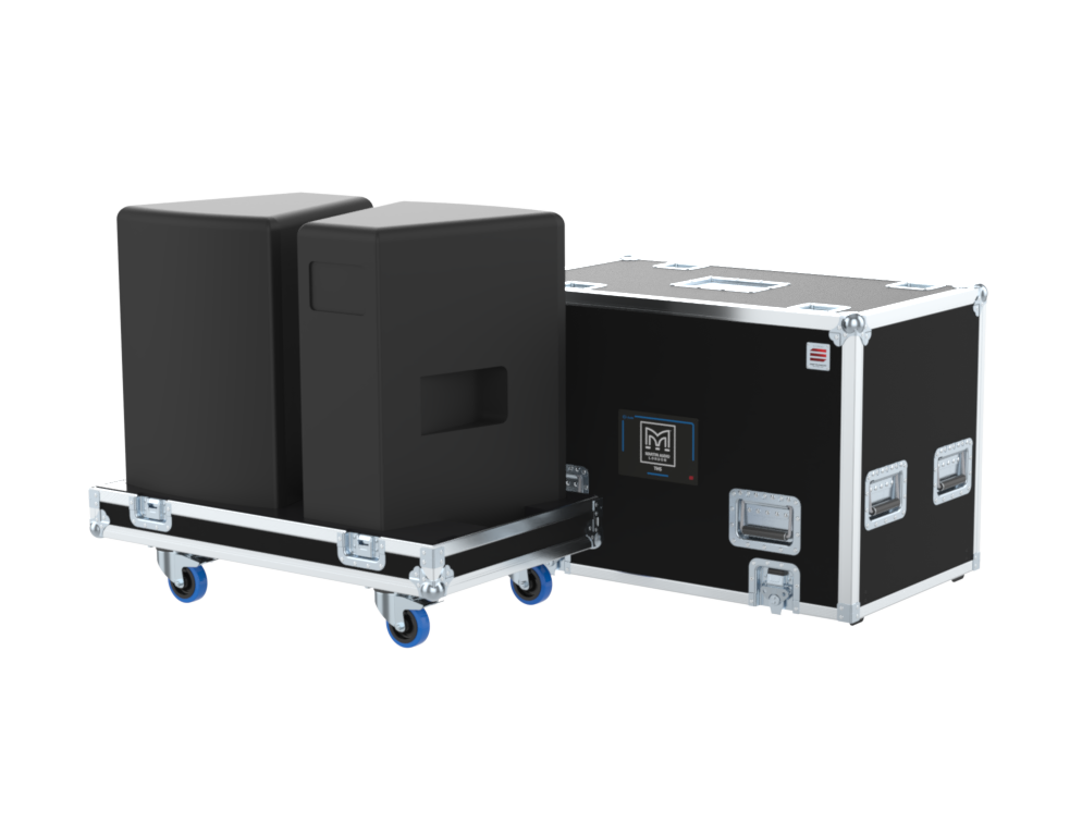 Santosom Cabinet Flight case PRO, 2x Martin Audio THS
