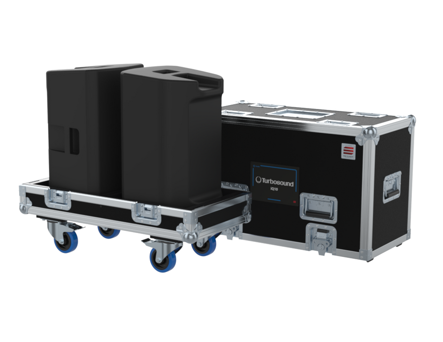 Santosom Cabinet Flight case PRO, 2x Turbosound iQ10