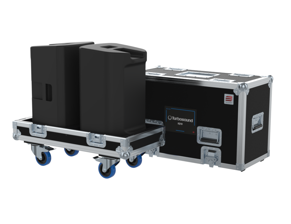 Santosom Cabinet Flight case PRO, 2x Turbosound iQ10