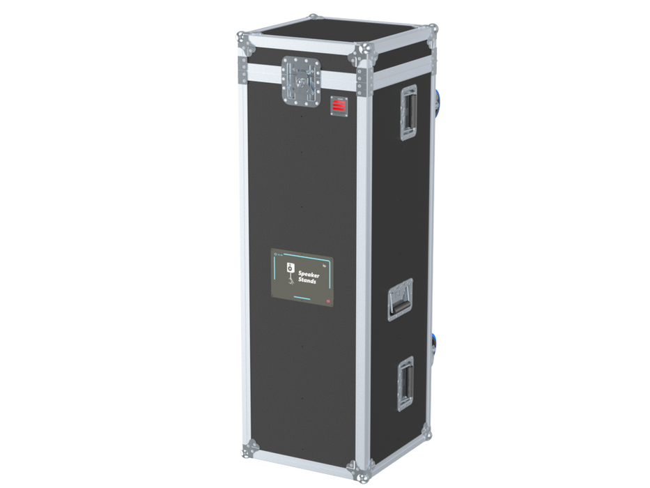 SANTOSOM SPEAKER STANDS Flight case, 4x Speaker Stands Ø170
