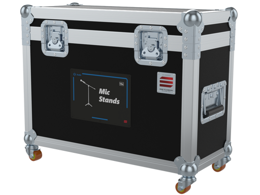 SANTOSOM MICROPHONE STAND Flight case PRO, 10x Mic Stand short version Ø105x650