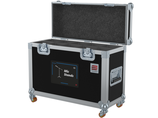 SANTOSOM MICROPHONE STAND Flight case PRO, 10x Mic Stand short version Ø105x650