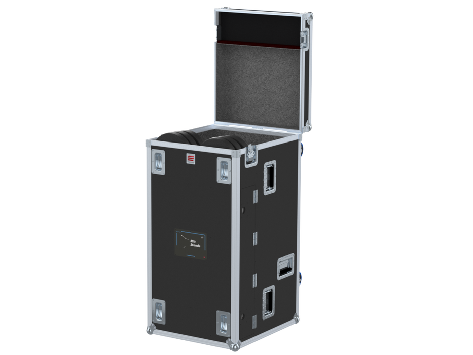 SANTOSOM Mic Stand Flight case PRO-1, 20 Mic Stands + 24 Bases Ø250