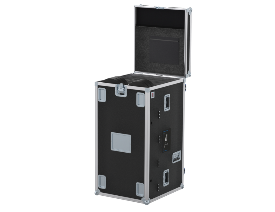 SANTOSOM MICROPHONE STANDS Flight case PRO-1, 20 Mic Stands + 24 Bases Ø250