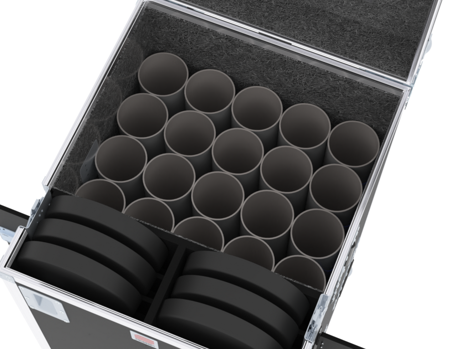 SANTOSOM Mic Stand Flight case PRO-1, 20 Mic Stands + 24 Bases Ø250
