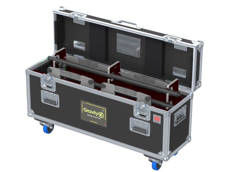 SANTOSOM Lighting Stands Flight case PRO-1B, 4x Gravity LS 431 C B