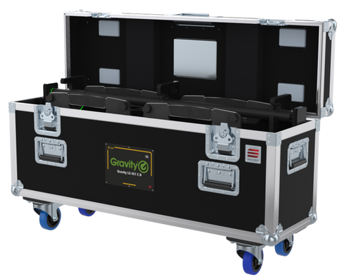 SANTOSOM Lighting Stands Flight case PRO-1B, 4x Gravity LS 431 C B