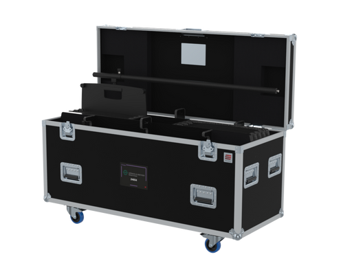 SANTOSOM SPEAKER STANDS Flight case PRO-1B, 8x Square Base Stands, K&M 24654