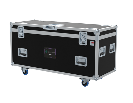 SANTOSOM SPEAKER STANDS Flight case PRO-1B, 8x Square Base Stands, K&M 24654