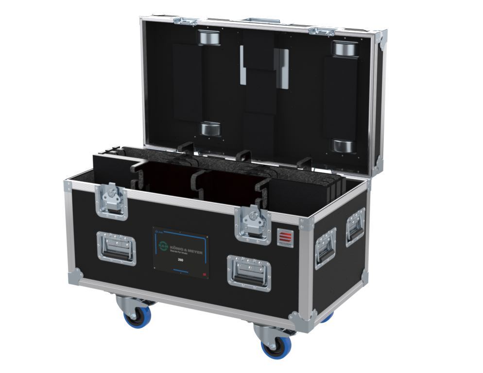 SANTOSOM MICROPHONE STANDS Flight case PRO, 8x Mic Stands K&M 260