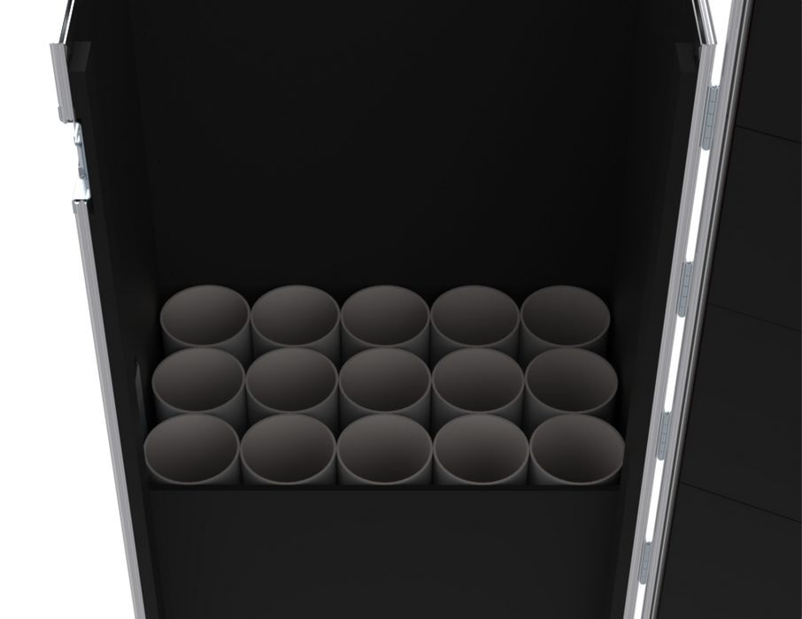 Santosom Flight case PRO, 15 tripods + 5 drawers