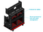 SANTOSOM 2x6u (top), 560-BRR Regie RG-32, 120 Series Double, V.120, 2 screens + 1 table