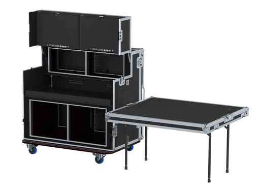 SANTOSOM 2x6u (top), 560-BRR Regie RG-32, 120 Series Double, V.120, 2 screens + 1 table