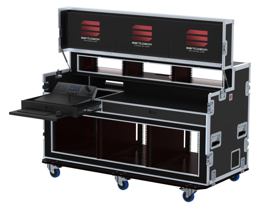 SANTOSOM Video Controller Regie RG-33, Blackmagic ATEM 1M/E A. P., 3 Screens