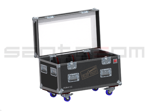 Santosom Flight case PRO, 4x Clay Paky Stormy CC