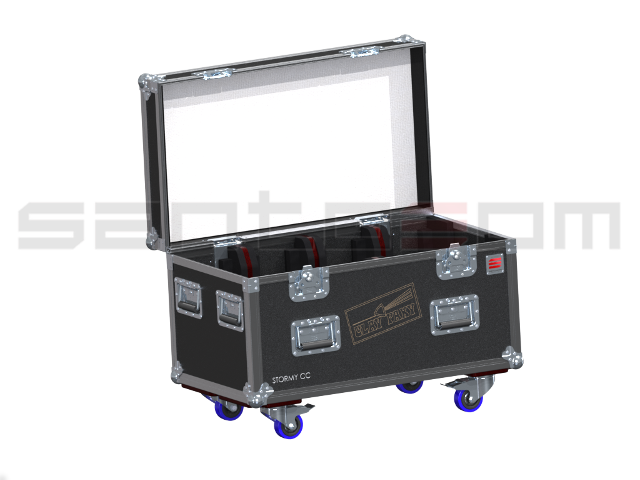 Santosom Flight case PRO, 4x Clay Paky Stormy CC