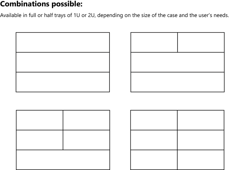 SANTOSOM ACCESSORY Aluminum Tray1 2U, for PX2L (50x25x09 WID)