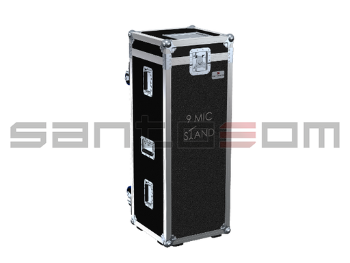 SANTOSOM MICROPHONE STANDS Flight case, 9x Mic Stands (Ø105x1090)